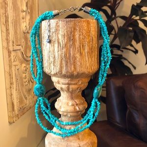 Real Turquoise Layered Necklace